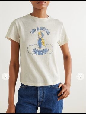 Re/Done Little Angel Graphic Short Sleeve Tee